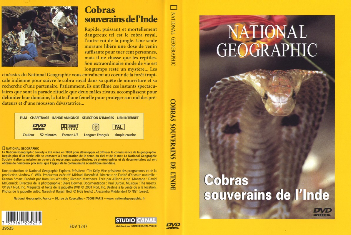 Jaquette DVD National geographic: cobras